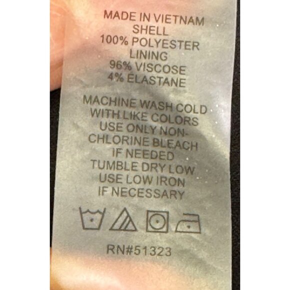 Vince Camuto Womens Black & White Houndstooth Long Sleeve Jewel Neck Top Size XL - Picture 7 of 7